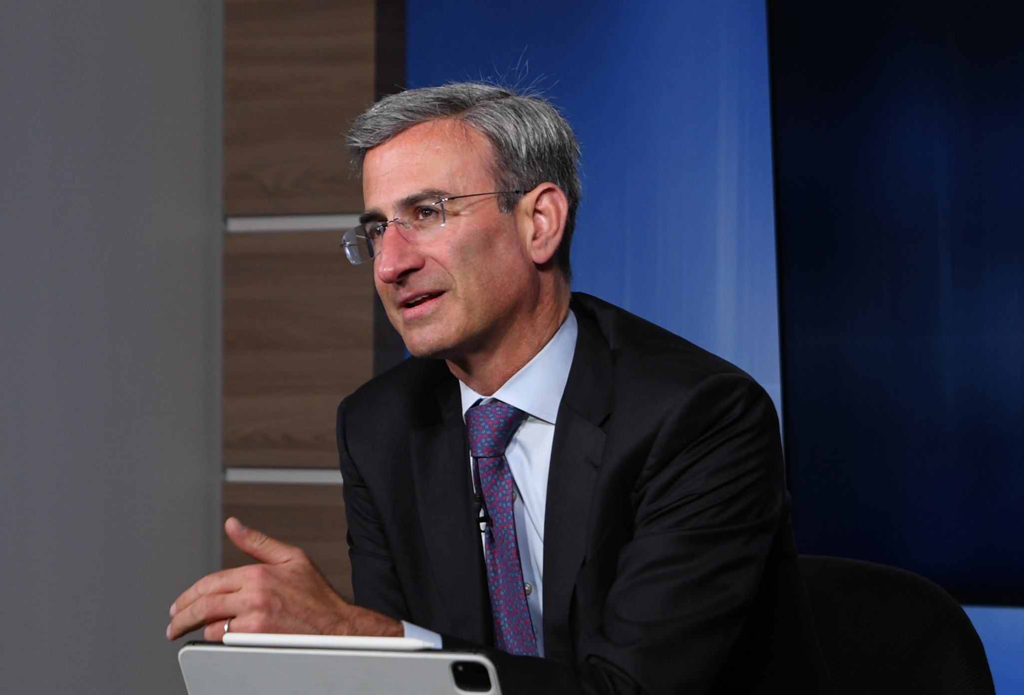 Peter Orszag Smiling in Studio
